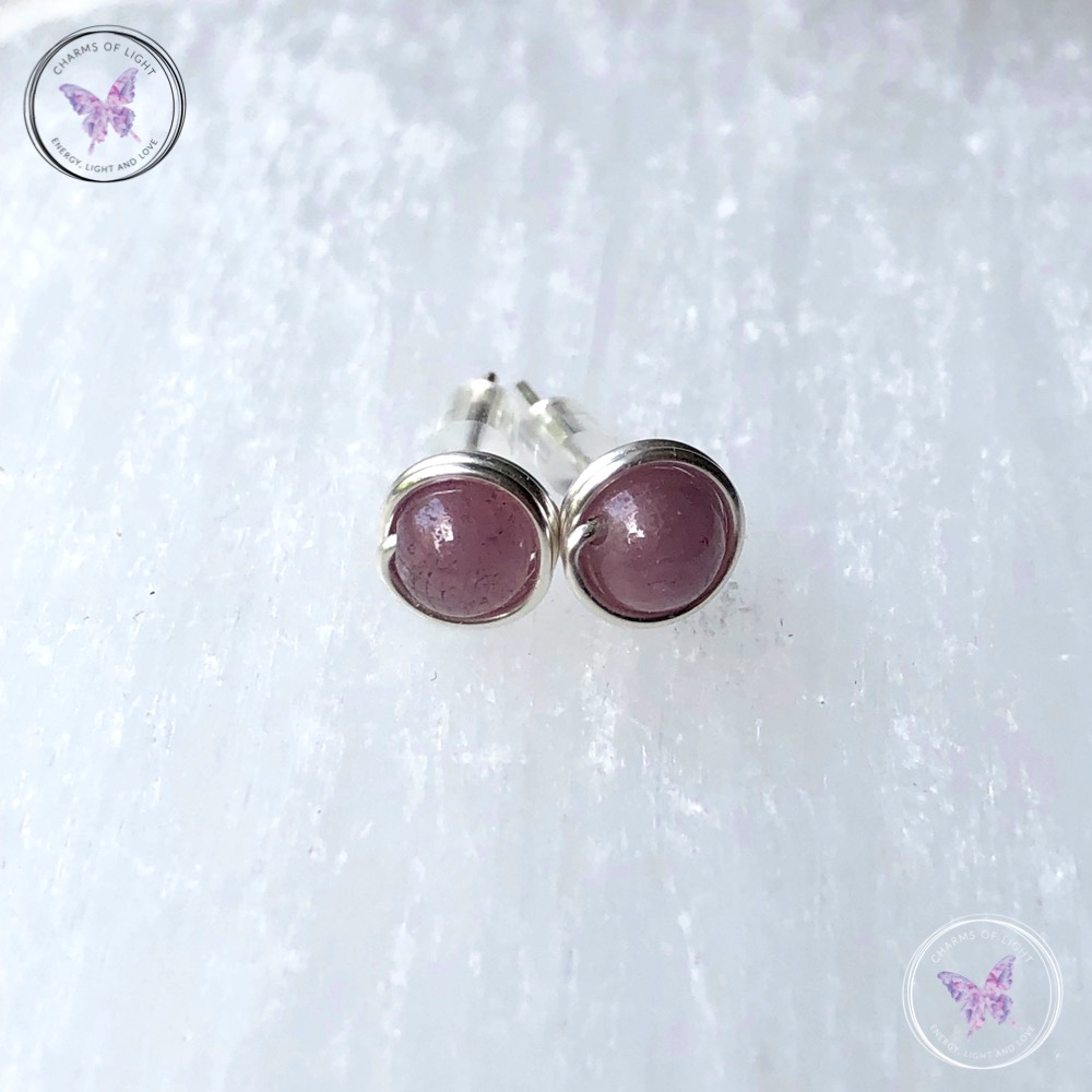 Ruby stud earrings