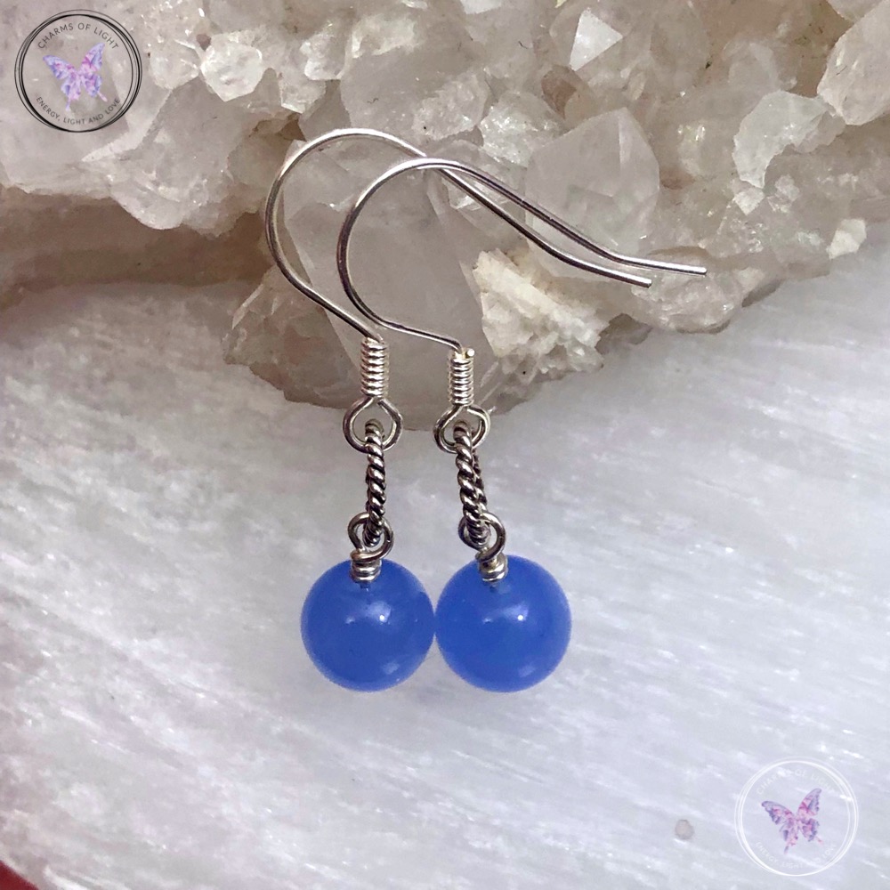 Blue Chalcedony Earrings