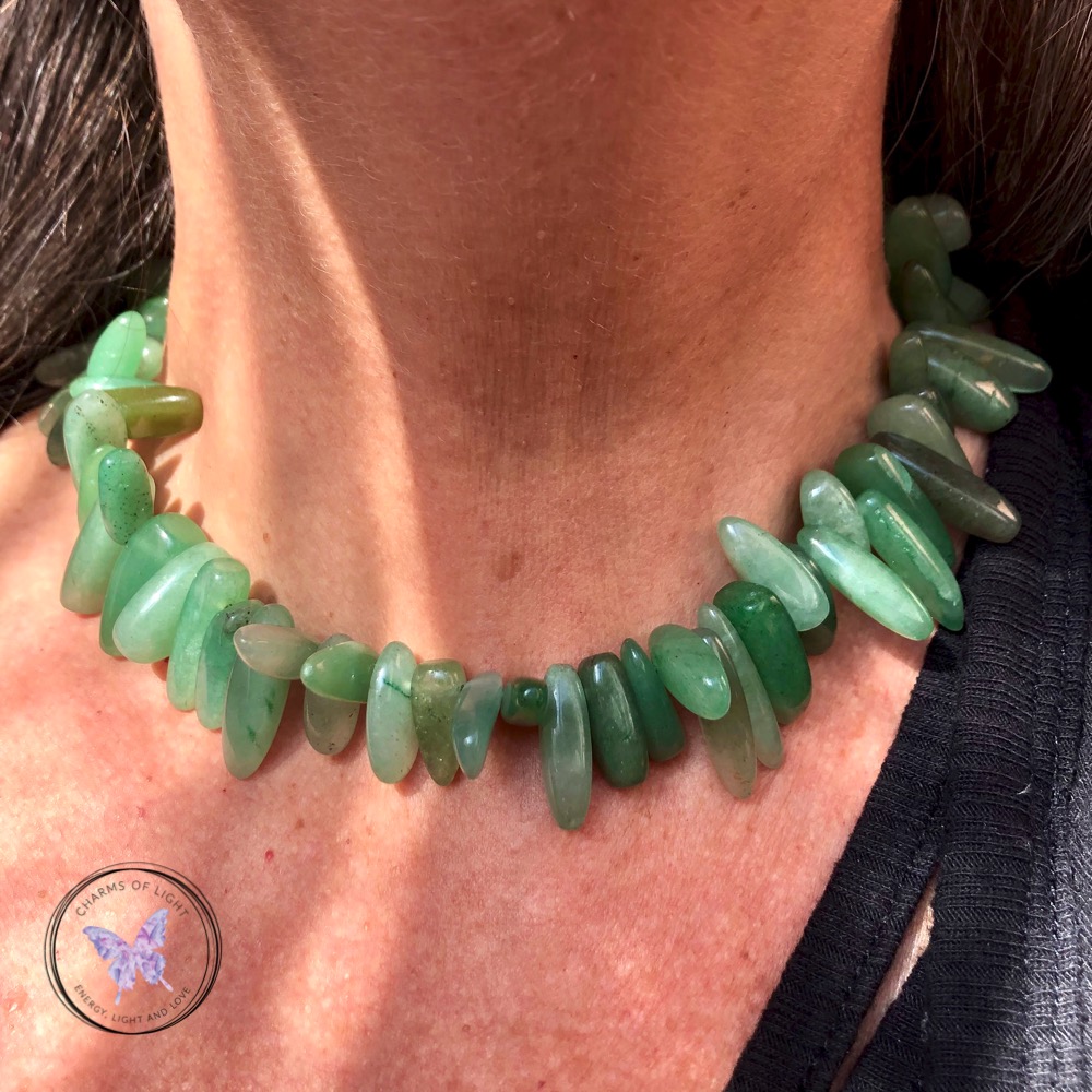 Green Aventurine choker necklace