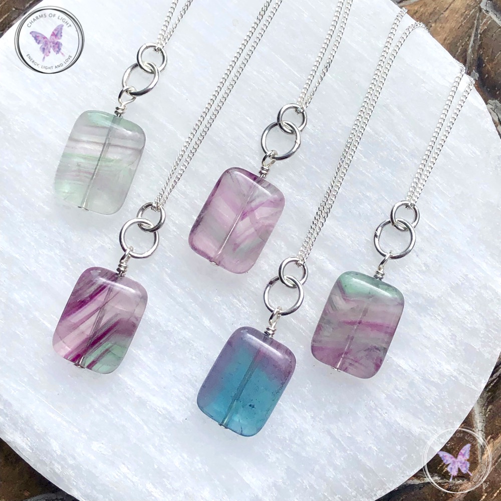 Fluorite pendant necklace