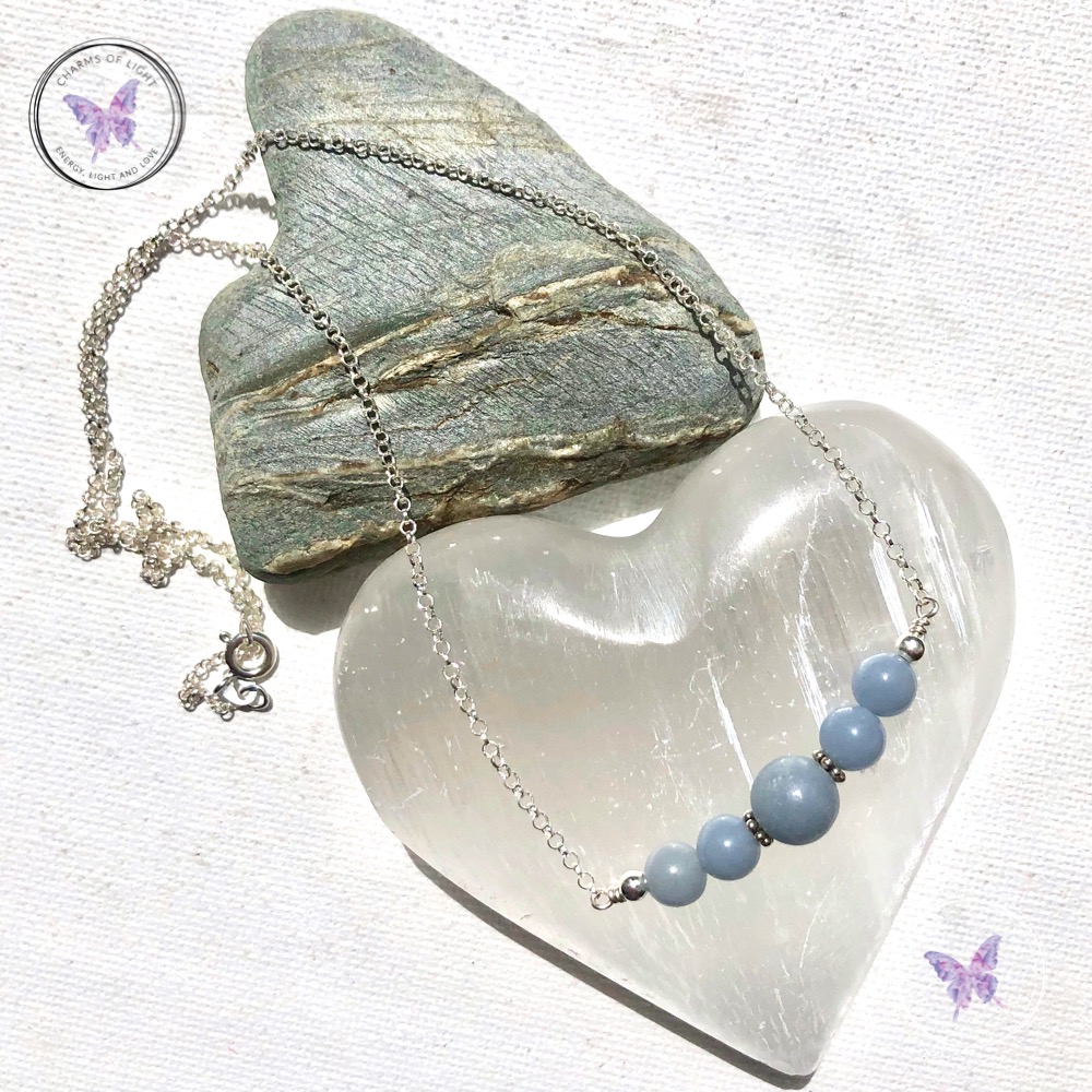 Angelite Bar Necklace