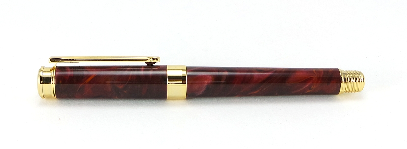 Leveche fountain pen kit in a “Seduction” polyester pen blank