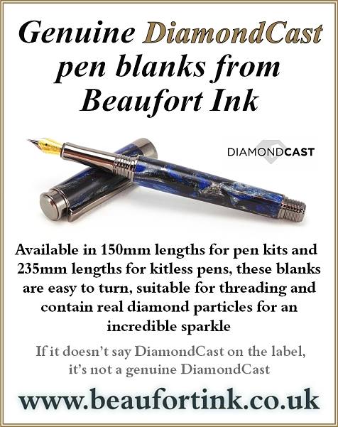 DiamondCast pen blanks contain real diamond particles for an incredible sparkle in the finished pen