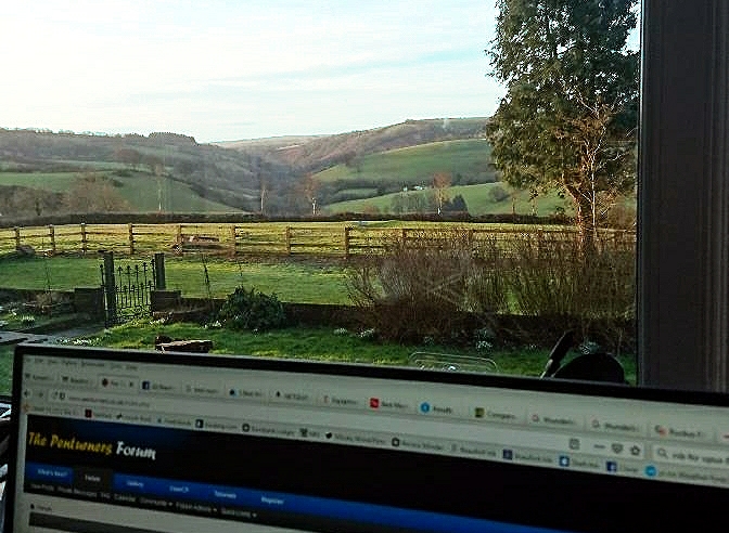 Exmoor in late winter. The view from our office