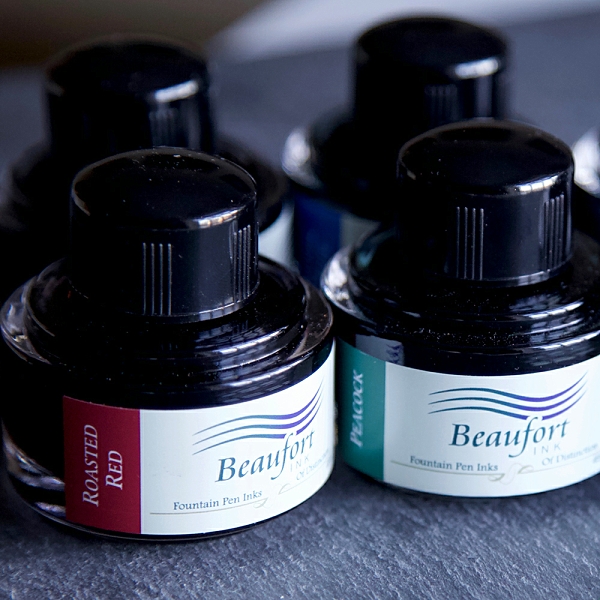 Sumptuos fountain pen inks from Beaufort Ink. Image courtesy of Nick Stewart